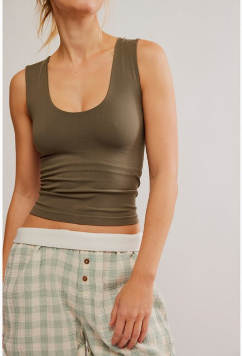Clean Lines Muscle Cami - Free People - Tarmac
